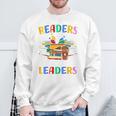 Readers Are Leaders Book Lover Reading Mom Premium Tri-Blend Sweatshirt Gifts for Old Men