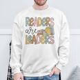 Readers Are Leaders Reading Book Lovers Teacher Women Kids Sweatshirt Gifts for Old Men