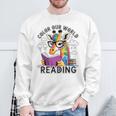 Reading Colors Our World Color Our World 2026 Reading Book Premium Tri-Blend Sweatshirt Gifts for Old Men Reading Colors Our World Color Our World 2026 Reading Book Premium Tri-Blend Sweatshirt Gifts for Old Men