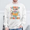 Reading Is For Everyone Book Lover Bookworm Bookish Groovy Sweatshirt Gifts for Old Men