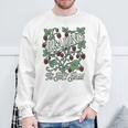 Reading Is My Jam Book Lover Botanical Strawberry Art Comfort Colors Crop Top Sweatshirt Gifts for Old Men