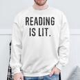 Reading Is Lit English Teacher Book Lovers Sweatshirt Gifts for Old Men Reading Is Lit English Teacher Book Lovers Sweatshirt Gifts for Old Men