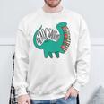 Readosaurus Cute Dinosaur Reading Books Reading Sweatshirt Gifts for Old Men