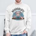 Readsolotl Book Lover Reading Axolotl Kids Reader Sweatshirt Gifts for Old Men