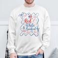 Red And Booked Coquette 4th Of July Book Lover Sweatshirt Gifts for Old Men