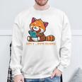 Well Red Panda Shirt Bookworm Reading Books Panda Sweatshirt Gifts for Old Men