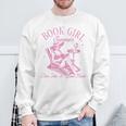 Retro Book Girl Summer Beach Vacation For Book Lover Sweatshirt Gifts for Old Men