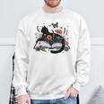 Retro Cute Cat Floral Book Librarian Vintage Floral Cat Book Sweatshirt Gifts for Old Men Retro Cute Cat Floral Book Librarian Vintage Floral Cat Book Sweatshirt Gifts for Old Men