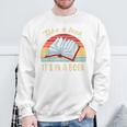 Retro Rainbow Smart Book Lover Reader Vintage Bookworm Women Sweatshirt Gifts for Old Men