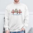 San Franciscos Cat Golden Gates Bridge Cat Reading Books Sweatshirt Gifts for Old Men