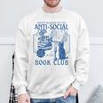 Sarcastic Anti Social Book Club Cat Skull Book Lover Sweatshirt Gifts for Old Men Sarcastic Anti Social Book Club Cat Skull Book Lover Sweatshirt Gifts for Old Men