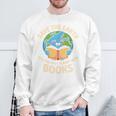 Save Earth It's Only Planet With Books Reader Earth Day Sweatshirt Gifts for Old Men