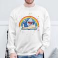 Shark Reading Is Jawsome Book Rainbow Kid Boys Toddler Sweatshirt Gifts for Old Men