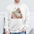 Shih Tzu Dog Garden Collections Books And Strawberries Sweatshirt Gifts for Old Men Shih Tzu Dog Garden Collections Books And Strawberries Sweatshirt Gifts for Old Men