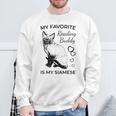 Siamese Cat Reading And Books Sweatshirt Gifts for Old Men Siamese Cat Reading And Books Sweatshirt Gifts for Old Men