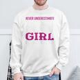 SOMMAS BOOKS Never Underestimate The Power Of a Girl With a Book Reading Sweatshirt Gifts for Old Men
