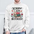Sorry i Am Booked Book Lover Premium Tri-Blend Sweatshirt Gifts for Old Men
