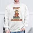 Stay Curious Monkey Reading Kids Book Lover Jungle Animal Sweatshirt Gifts for Old Men Stay Curious Monkey Reading Kids Book Lover Jungle Animal Sweatshirt Gifts for Old Men