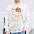My Summer Is All Booked Book Lover Reading Vacation 2026 Comfort Colors Crop Top Sweatshirt Gifts for Old Men