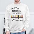 Time Spent With Books & Cats Is Never Wasted Sweatshirt Gifts for Old Men Time Spent With Books & Cats Is Never Wasted Sweatshirt Gifts for Old Men