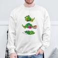 Triathlete Eating Sleeping Reading Dragon Book Sweatshirt Gifts for Old Men