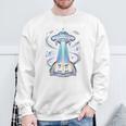 UFO Abducting Book Take Me To Your Readers Sci-Fi Sweatshirt Gifts for Old Men