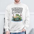Unearth a Story Frog Reading a Book Summer 2026 Premium Tri-Blend Sweatshirt Gifts for Old Men Unearth a Story Frog Reading a Book Summer 2026 Premium Tri-Blend Sweatshirt Gifts for Old Men