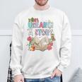 Unearth A Story Library Book Reading Program 2026 Summer Sweatshirt Gifts for Old Men