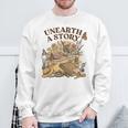 Unearth A Story Summer Reading 2026 Flower Butterfly Book Sweatshirt Gifts for Old Men