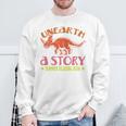Unearth a Story Summer Reading 2026 Triceratops Dino Book Sweatshirt Gifts for Old Men