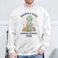 Unearth a Story Triceratops Dinosaur Reading Books Cute Dino Sweatshirt Gifts for Old Men