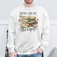 Vintage Floral Books Are My Therapy Book Lover Reading Sweatshirt Gifts for Old Men Vintage Floral Books Are My Therapy Book Lover Reading Sweatshirt Gifts for Old Men