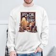 Vintage Just A Girl Who Loves Books Retro Bookworm Reader Sweatshirt Gifts for Old Men