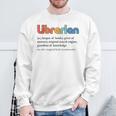 Vintage Librarian Definition Keeper Of Books Back To School Sweatshirt Gifts for Old Men