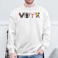 Vote Books Fist Ovaries LGBTQ Sweatshirt Gifts for Old Men