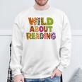 Wild About Reading Book Animal Teacher Children's Book Lover Sweatshirt Gifts for Old Men Wild About Reading Book Animal Teacher Children's Book Lover Sweatshirt Gifts for Old Men