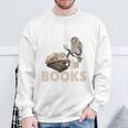 Wild About Reading Owl Wild About Books Librarian Girls Boys Premium Tri-Blend Sweatshirt Gifts for Old Men