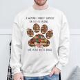 A Woman Cannot Survive On Books Alone She Also Needs Dog Sweatshirt Gifts for Old Men A Woman Cannot Survive On Books Alone She Also Needs Dog Sweatshirt Gifts for Old Men