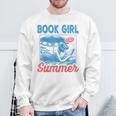 Women Retro Book Girl Summer Bookish Vacation Reader Sweatshirt Gifts for Old Men