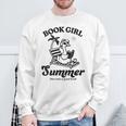 Women's Book Girl Summer Reading Duck Retro Beach Vacation Bookworm Sweatshirt Gifts for Old Men