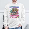 Women's Book Lover Fitness Mom Lifting Reading Humor Graphic Sweatshirt Gifts for Old Men