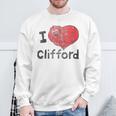 Women's Clifford The Big Red Dog I Heart Clifford Childrens Books Sweatshirt Gifts for Old Men