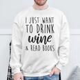 Women's Drink Wine And Read Books Bookish Book Lover Sweatshirt Gifts for Old Men