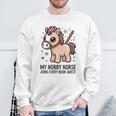 Women's My Hobby Horse Joins Every Book Quest Reading Lover Sweatshirt Gifts for Old Men Women's My Hobby Horse Joins Every Book Quest Reading Lover Sweatshirt Gifts for Old Men