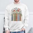Women's Juneteenth 1865 Freedom Books Botanical Wildflower Graphic Sweatshirt Gifts for Old Men