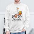 Women's Librarian Goose Book Lover Humor Reading Goose Sweatshirt Gifts for Old Men