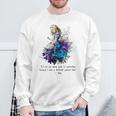Women's Vintage Book Quote It’s No Use Going Back To Yesterday Sweatshirt Gifts for Old Men