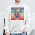 Worm Cozy Reading Books Plants Lamp Relaxation Nature Animal Sweatshirt Gifts for Old Men