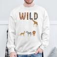 Zoo Animals Wild About Reading Books Reader Lover Librarian Premium Tri-Blend Sweatshirt Gifts for Old Men