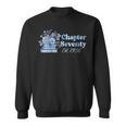 1956 Chapter Seventy 70th Birthday Blue Toile Floral Book Sweatshirt 1956 Chapter Seventy 70th Birthday Blue Toile Floral Book Sweatshirt